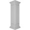 Ekena Millwork 12"W x 48"H End Newel Post with Panel, Flat Capital & Base Trim (Installation kit included) NWL12X48EPF0B0 - alternate 3